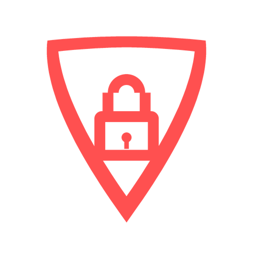Cyber security shield with padlock icon
